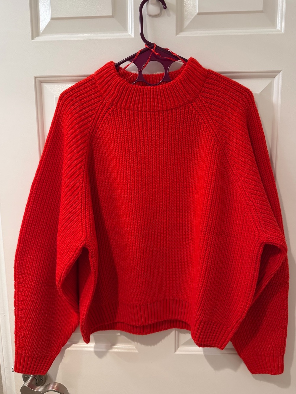 Cozy Red Turtleneck Sweater - Women